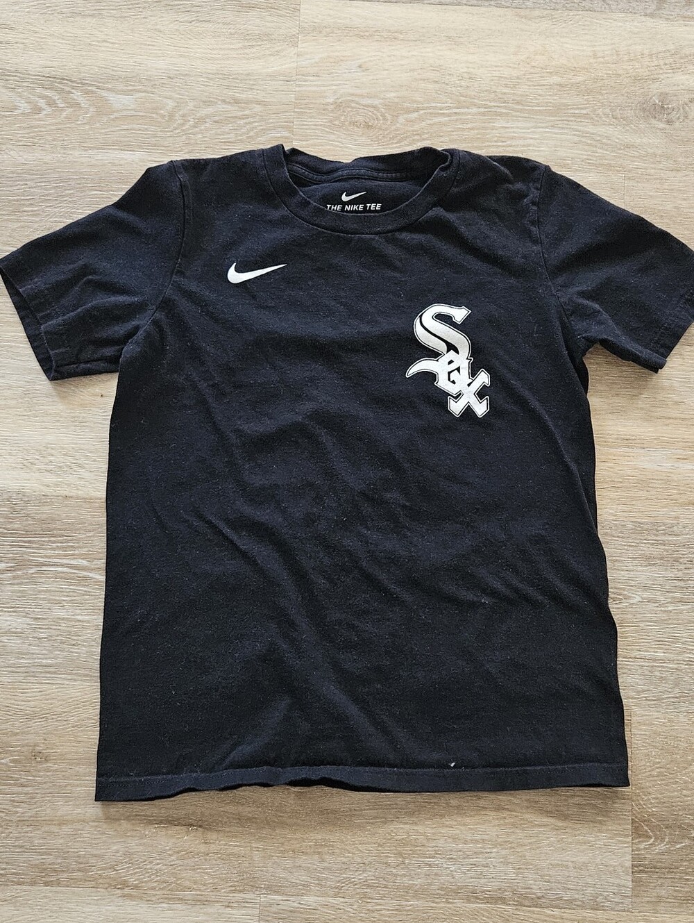 Chicago White Sox Youth Boys Nike Cotton Short Skeeve T Shirt Size Medium Black